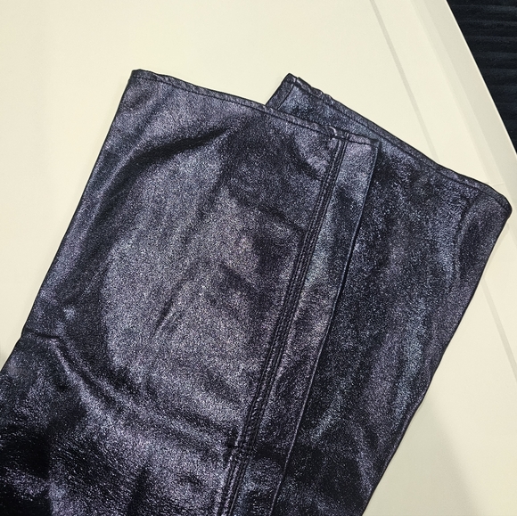 GOOD AMERICANGood Icon Faux Leather Pants In Blue Rinse - Picture 4 of 6